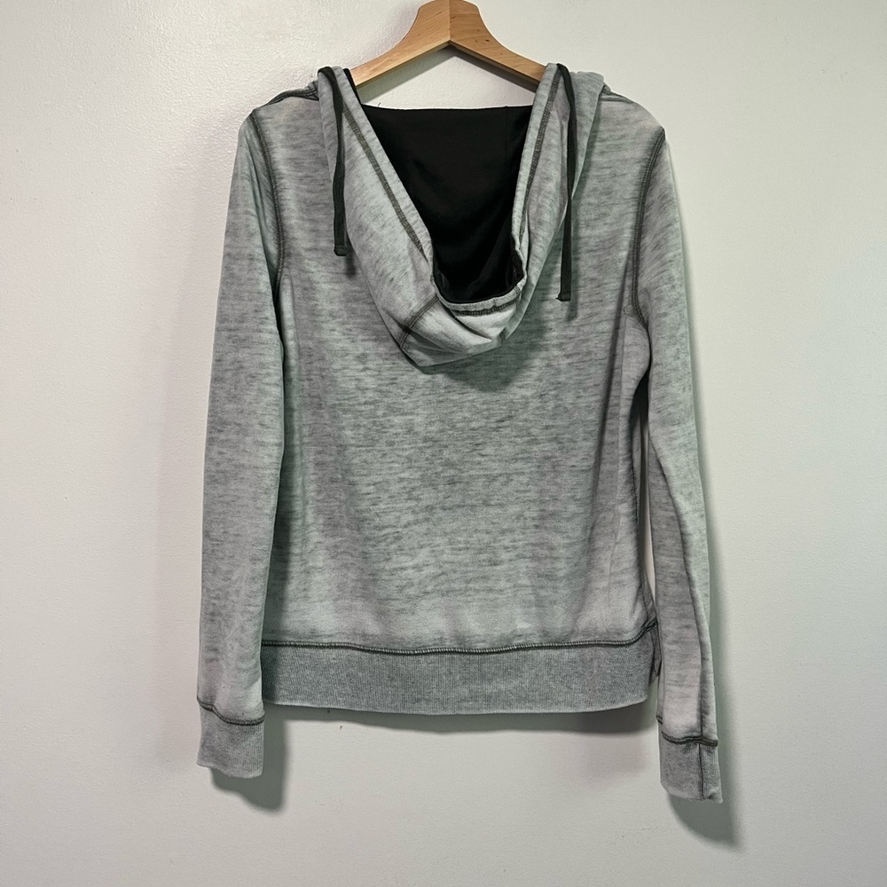 Hurley Grey Deep V-Neck Hoodie Sweatshirt (Size L) - Picture 6 of 15